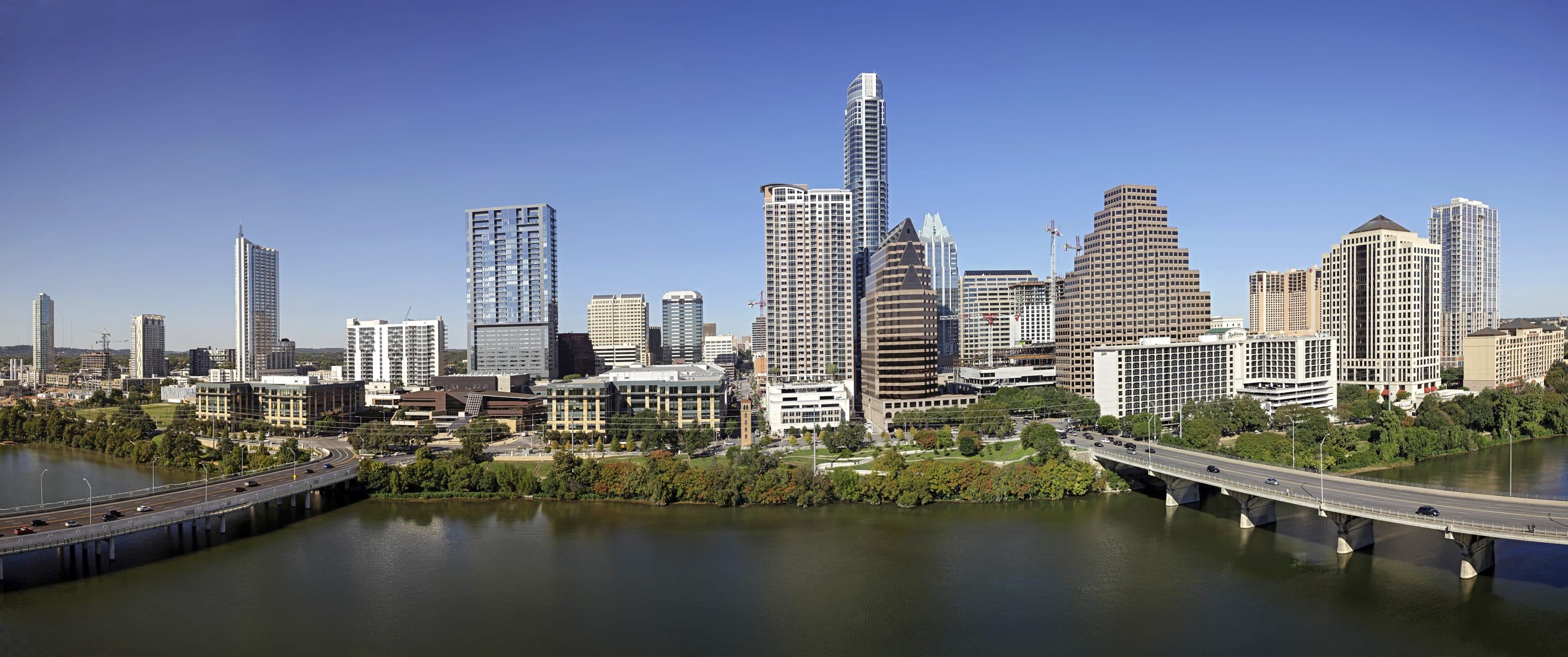 Aerial view of buildings