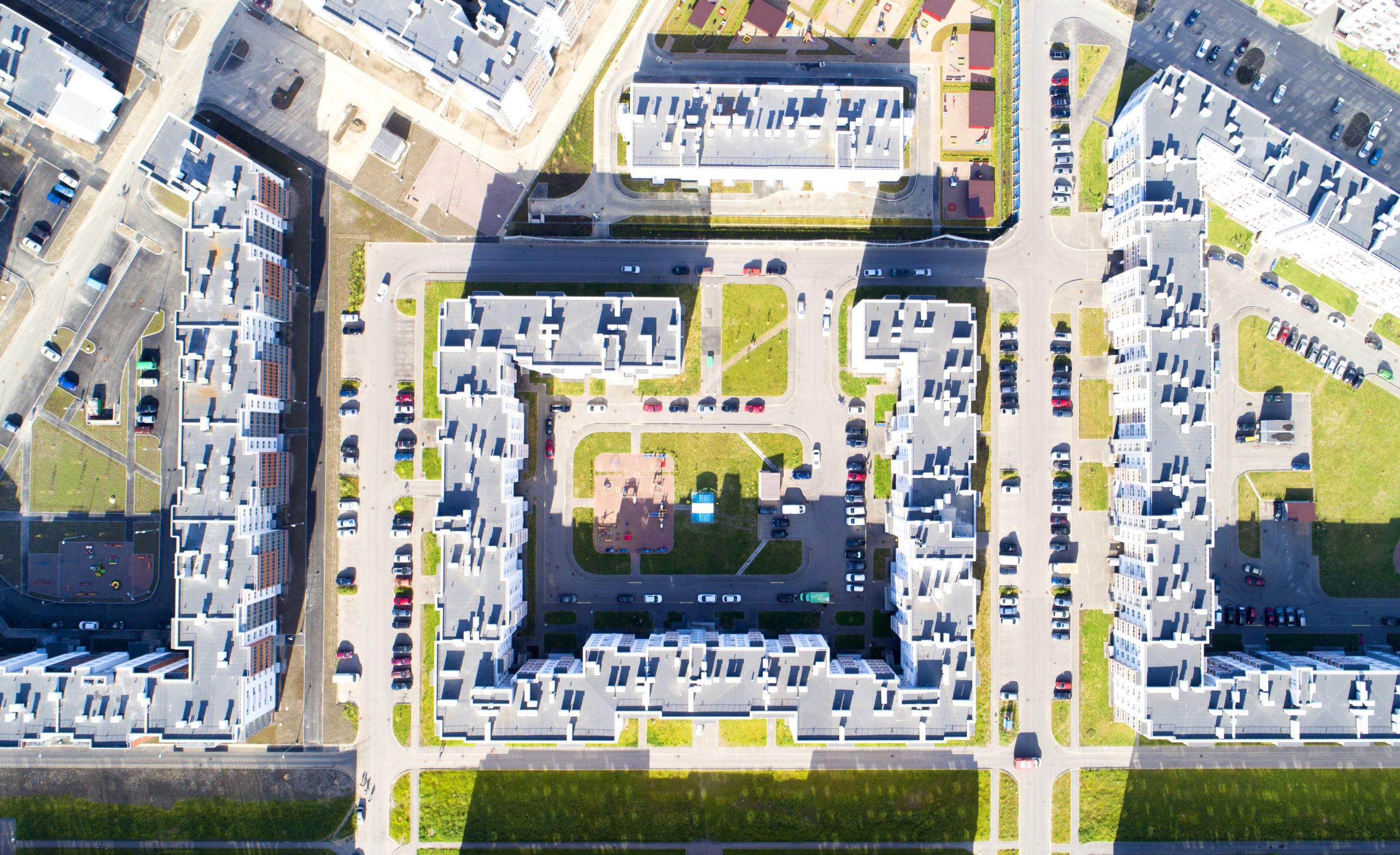 Aerial view of buildings